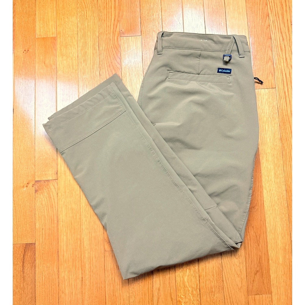 Columbia Mens Tan Hiking Pants 38x30 Articulated Knee Stretch Outdoor AM5546